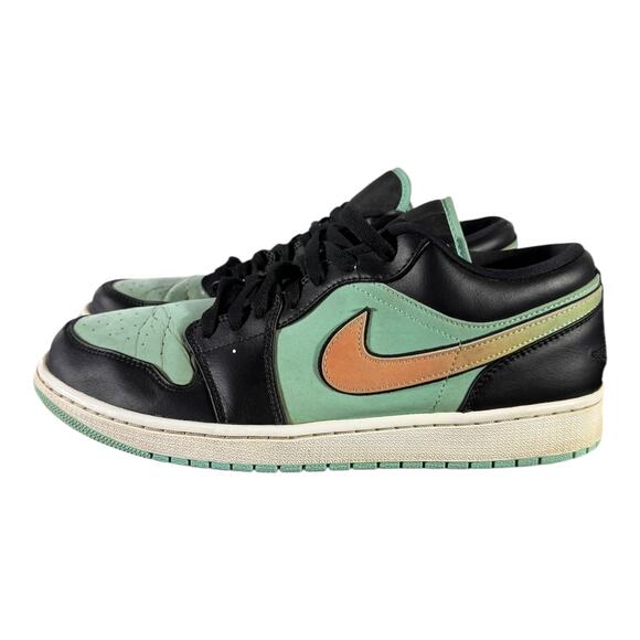 Nike Air Jordan 1 Low SE “Light Dew / Sunset Haze” Black Mint Tan Men’s Size 12 - Picture 4 of 8